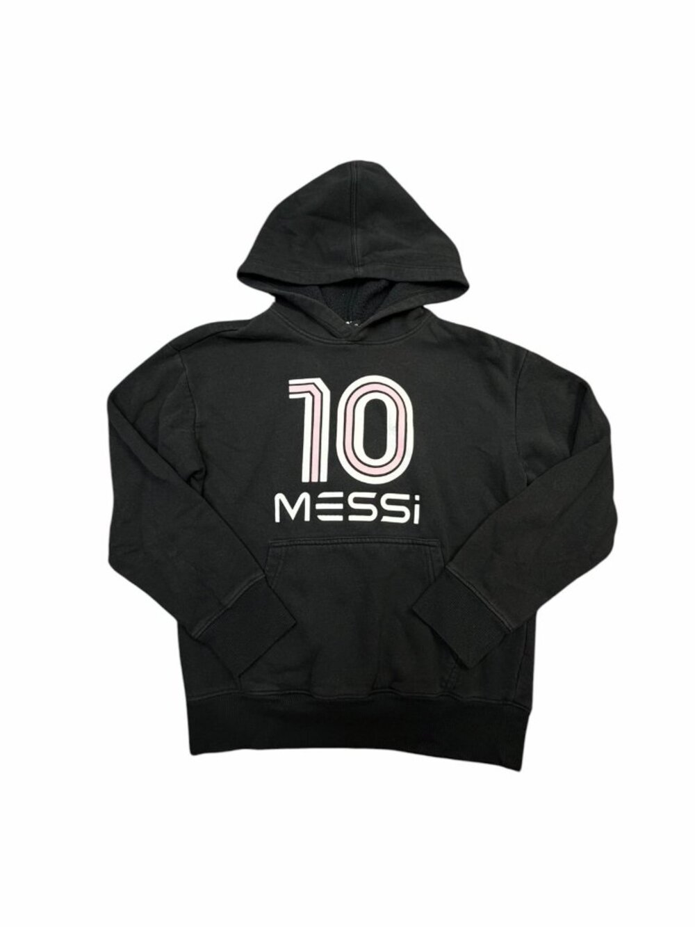 Lionel Messi Collection No. 10 Black Pullover Hoodie Youth Large